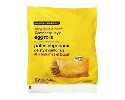 No Name Vegetable and Beef Cantonese-Style Egg Rolls - 1.25 KG