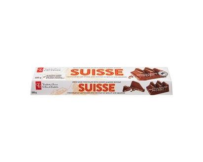 President's Choice Suisse Swiss Milk Chocolate with Honey Almond Nougat - 100.0 G