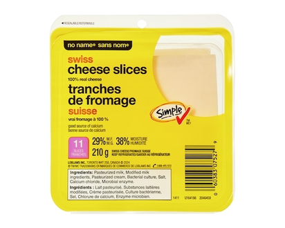 No Name Swiss Cheese Slices - 210.0 G