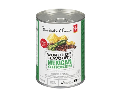 President's Choice Soupe Saveurs du monde au poulet mexicain - 540 ML