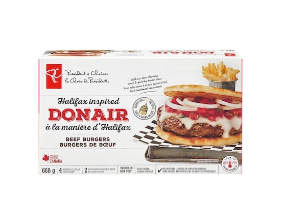 President's Choice Halifax Inspired Donair Beef Burgers - 668.0 G