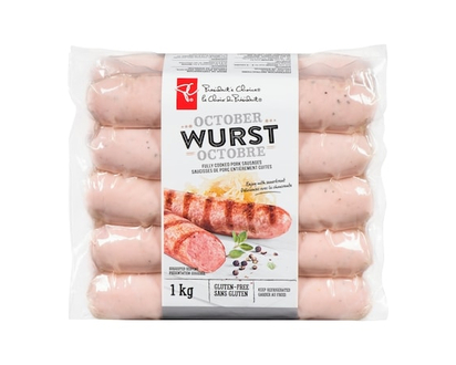 President's Choice October Wurst Fully Cooked Pork Sausages - 1.0 KG