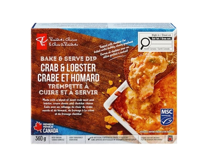 le Choix du Président Trempette à cuire et à servir au crabe et au homard - 360.0 G