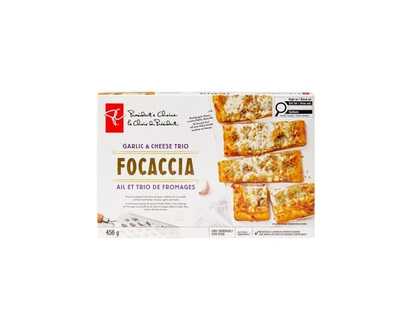 le Choix du Président Focaccia ail et trio de fromages - 456.0 G