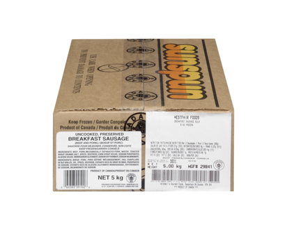 Breakfast Sausages, Frozen, case - 5.0 KG