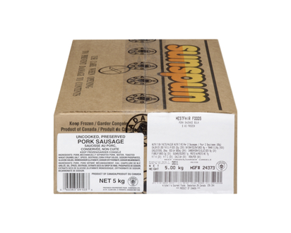 Saucisse de porc Sunspun surgelée - 5.0 KG