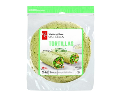 President's Choice Spinach Tortillas - 384.0 G