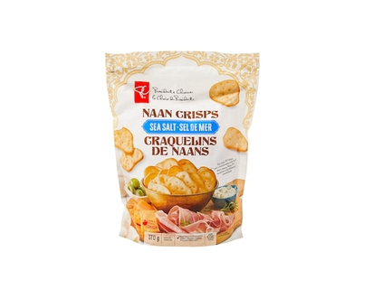 President's Choice Sea Salt Naan Crisp Crackers - 170.0 G