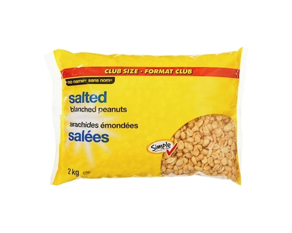 No Name Salted Blanched Peanuts Club Size - 2.0 KG