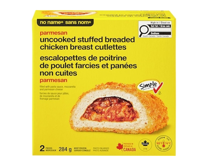 No Name Parmesan Uncooked Stuffed Breaded Chicken Breast Cutlettes - 284.0 G