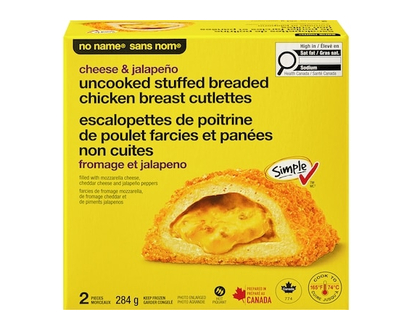 Cheese and Jalapeno Uncooked Stuffed Breaded Chicken Breast Cutlettes - 284.0 G