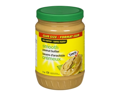 No Name Smooth Peanut Butter, Club Size - 2.0 KG