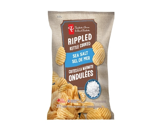 Rippled Kettle Cooked Potato Chips Sea Salt - 200.0 G