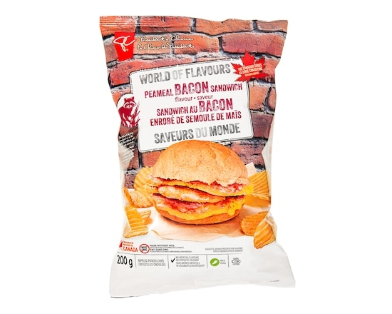 World of Flavours Peameal Bacon Sandwich Flavour Rippled Potato Chips - 200.0 G