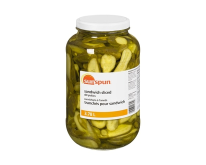 Sandwich Sliced Dill Pickles - 3.78 L
