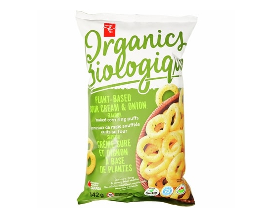 Plant-Based Baked Corn Ring Puffs, Sour Cream & Onion - 142.0 G