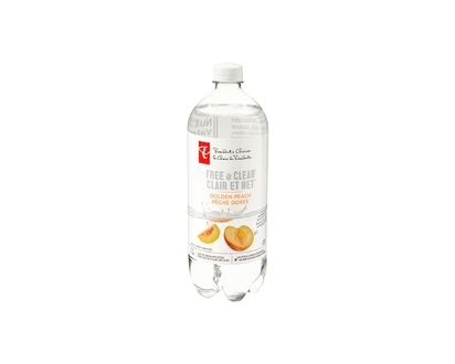 President's Choice Free & Clear Golden Peach Sparkling Water Beverage - 1.0 L