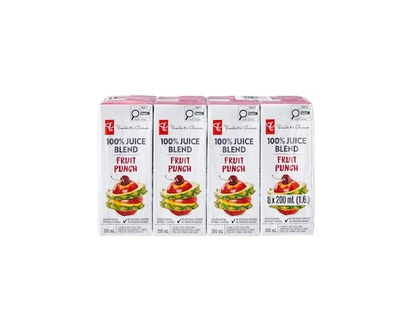 100% Fruit Punch Juice Blend Boxes - 200.0 ML