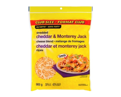 No Name Shredded Cheddar and Monterey Jack Cheese Blend Club Size - 900.0 G