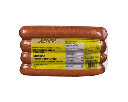 No Name Mennonite Style Sausage, Club Pack - 1.0 KG