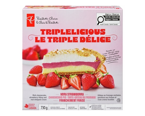 Triplelicious Very Strawberry Cheesecake Pie - 730.0 G