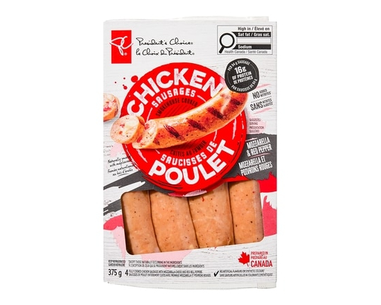 Smokehouse Cooked Mozzarella and Red Pepper Chicken Sausages - 375.0 G