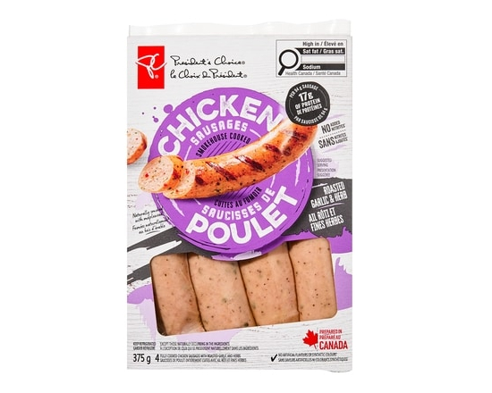 Smokehouse Cooked Roasted Garlic and Herb Chicken Sausages - 375.0 G