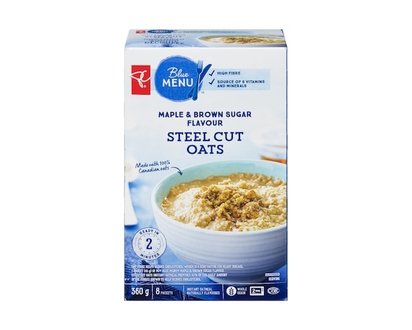 PC Blue Menu Maple & Brown Sugar Steel Cut Oats - 360.0 G