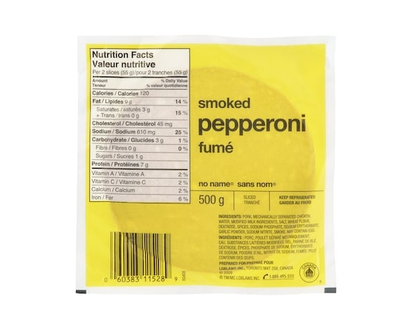 No Name Pepperoni, Sliced - 500.0 G