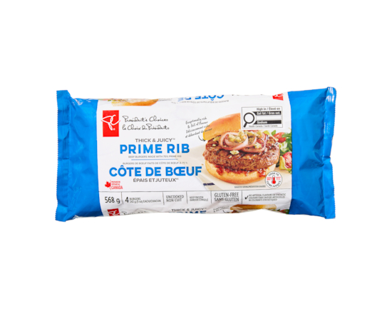 Thick and Juicy™ Prime Rib Beef Burgers - 568.0 G
