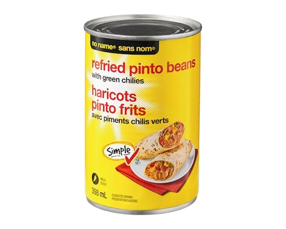 No Name Refried Pinto Beans With Green Chilies - 398.0 ML