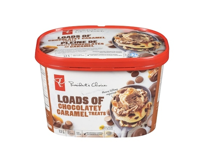 le Choix du Président Crème glacée légère pleine de régals chocolatés au caramel - 1.5 L