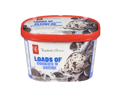 le Choix du Président Crème glacée légère pleine de biscuits à la crème - 1.5 L