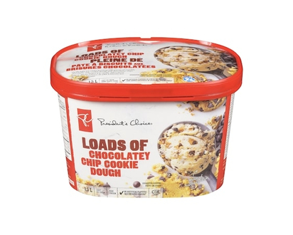le Choix du Président Crème glacée légère pleine de pâte à biscuits aux brisures chocolatées - 1.5 L