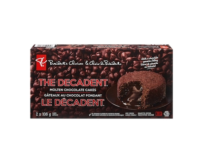 President's Choice The Decadent Molten Chocolate Cakes - 216.0 G