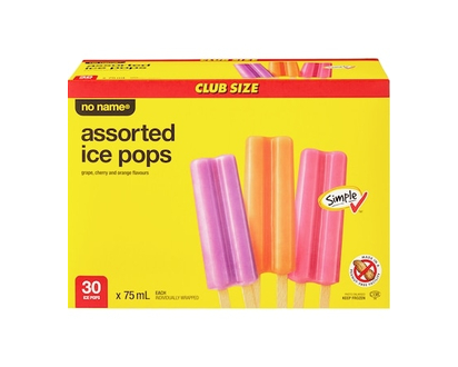 No Name Assorted Ice Pops Club Size - 75.0 ML