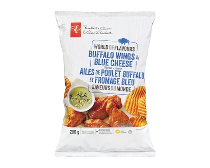 le Choix du Président Croustilles ondulées à saveur d’ailes de poulet Buffalo et de fromage bleu Saveurs du monde - 200.0 G