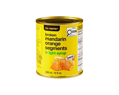 Sans Nom Quartiers de mandarines en morceaux dans un sirop léger - 284.0 ML