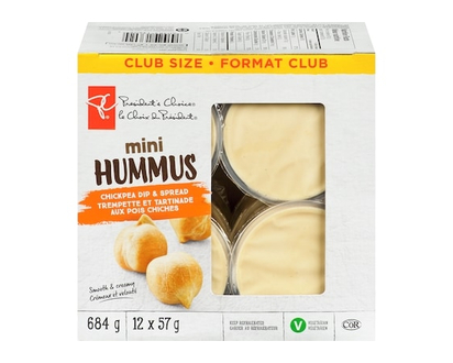 le Choix du Président Mini-Contenants De Hummus, Trempette Et Tartinade Aux Pois Chiches - 57.0 G
