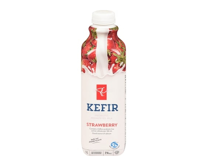 Strawberry Kefir Probiotic Fermented 1% M.F. Milk - 1.0 L
