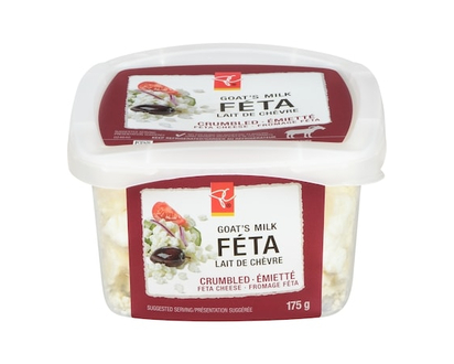 President's Choice Crumbled Goat's Milk Fà©ta Cheese - 175.0 G