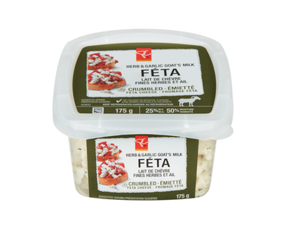 President's Choice Feta Crumbles, Herb & Garlic - 175.0 G