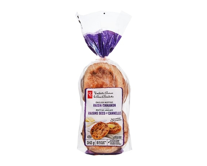 President's Choice Raisin Cinnamon English Muffins - 342.0 G