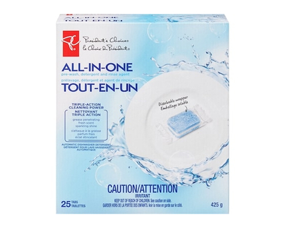 President's Choice All in One Automatic Dishwasher Detergent - 25.0 EA