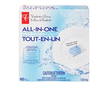 President's Choice All in One Automatic Dishwasher Detergent - 60.0 EA