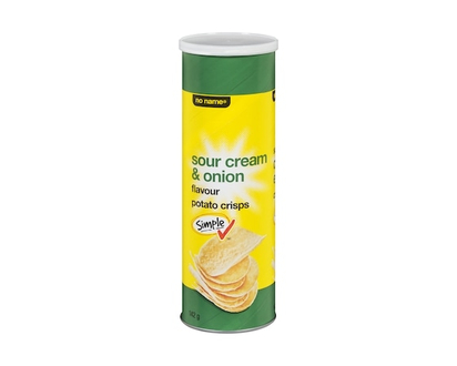 No Name Potato Crisps Sour Cream & Onion Flavour - 142 G