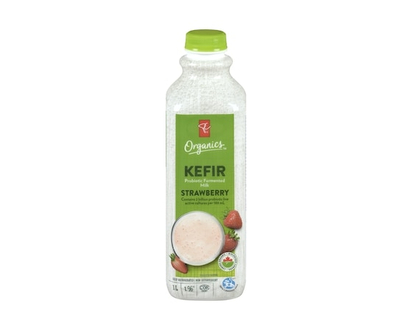 PC Organics Organic Kefir Milk, Strawberry - 1000 ML