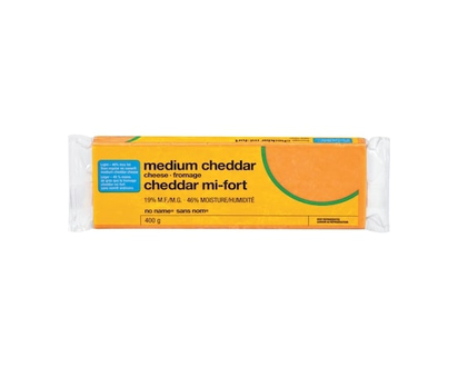 No Name Light Medium Cheddar Cheese - 400.0 G
