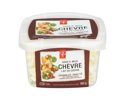 President's Choice Goat'S Milk Chèvre Crumbled Soft Unripened Cheese - 165.0 G
