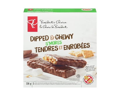 President's Choice Barres granola tendres et enrobées, s'mores - 156 G